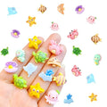 100 pcs Mini Ocean Resin Animals Plastic Animals Marine Miniature Aquarium Ornaments Decorations for DIY Fish Tank Potted Micro Fairy Garden Dollhouse (100PCS Marine Animal Set) - style: 100PCS Marine Animal Set