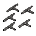 uxcell Plastic Fish Tank 3 Way Tee Adapters Aquarium Air Tubing Connectors 5 Pcs Black