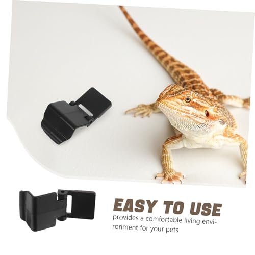 Abaodam 6pcs Reptile Tank Lock Clips Escape Aquarium Buckles for Turtle and Snake Terrariums Sturdy Feeding Box Clips for Secure Lid Closure