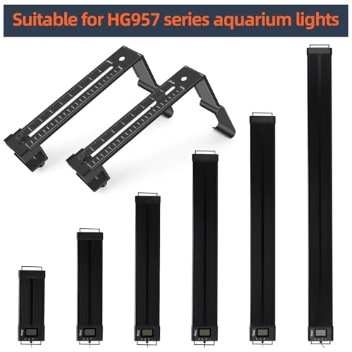 hygger Aquarium Light Clip Holder (for HG-957),2 Pieces, Aquarium Fish Tank Light Riser/Holder/Bracket/Stand/Mount - size: 2 pieces