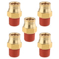 5PCS Quick Push to Connect Fittings, Brass Union Straight DOT Approved 1/4" Tube OD x 1/4" NPT Thread Air Line Adapter for Truck Trailers and Air Brake System - size: 1/4" OD x 1/4" NPT, style: Quick Push Straight-5PCS