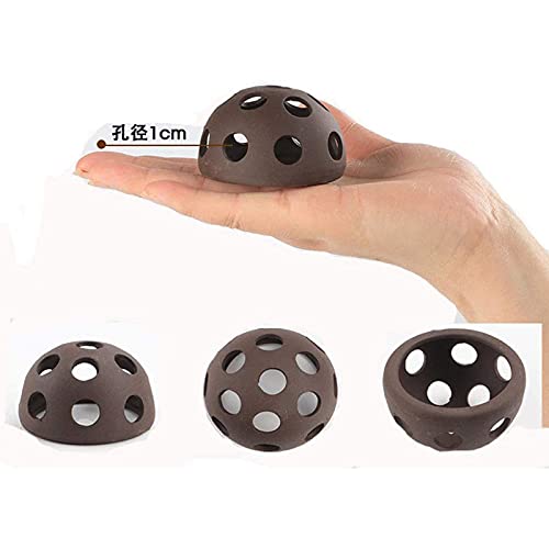 Norgail 2Pcs Aquarium Ceramic Small Fish Shrimp Crayfish Breeding Rock Cave Shelter Hiding Spots Fish Tank Decor Ornament