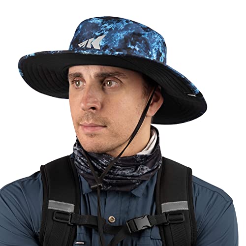 KastKing Sol Armis UPF 50 Boonie Hat - Sun Protection Hat, Fishing Hat, Beach & Hiking Hat, Paddling - color: K: Calypso, size: Laser-vented Design
