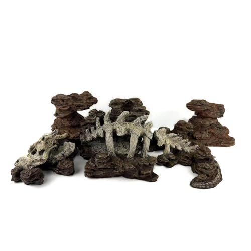 Allcolor Fish Tank Decor Rocks.Aquarium Decoration Model.Easy Superior Aquascape (Wilderness Keel) - style: Wilderness Keel