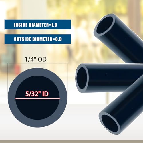 1/4" Black Nylon Air Line Tubing - 32.8 FT Air Hose, DOT Approved for Air Brake Tubing Suspension Or Fluid Transfer