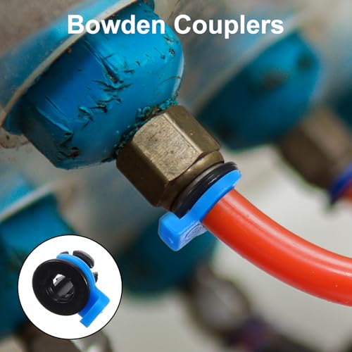 20Pcs Bowden Tube Coupler Collet Clamp Clip Bowden Collet and Clip Set Od 4mm Compatible with 3D Printer Accessories 1.75mm Filament Printer Parts - size: 20Pcs