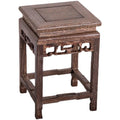 HOMSFOU Chicken Wenge Wooden Flower Stand Small Indoor Plant Holder Vase Display Rack Chinese Style Decorative Base 5.51X3.54X3.54 Inches - size: 14X9CM