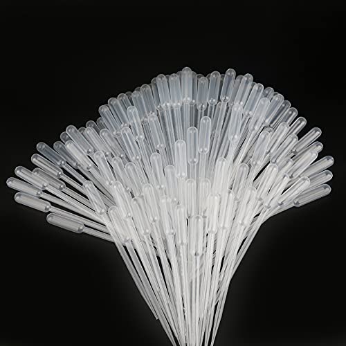 G2PLUS 100PCS 5ml Transfer Pipettes, Plastic Graduated Pipettes, Calibrated Disposable Dropper for Liquid, Essential Oils, Science Laboratory, Experiment, Make up Tool - size: 5ml-100pcs