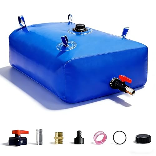 GHOSOONE 3000 L/800 Gal Water Bladder Tank, Foldable Portable Water Storage Container, Emergency Water Bag for RV, Truck Bed, Fire Prevention, Drought Resistance, Blue - color: Blue, size: 800Gal/3000L
