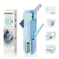 VIDONIO 4 in 1 Cup Lid Gap Cleaning Brush, Multifunctional Insulation Bottle Cleaning Tools, Mutipurpose Tiny Silicone Cup Holder Cleaner, Home Kitchen Cleaning Tools - style: 1Pc Light Blue