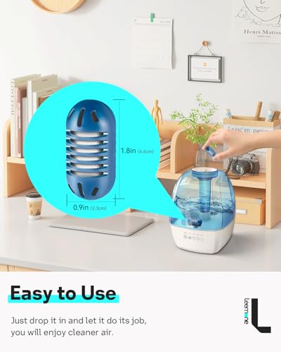 Leemone Demineralization Cartridge Compatible with HoMedics Ultrasonic Humidifiers, 20 Pack Humidifier Filter Replacements, Purifies Water, Filters Mineral Deposits - color: 20p-navy Blue
