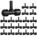 20 Pack 1/4" Push to Connect Fittings Tee Connectors,Reptile Mister System 1/4" Quick Connect Fittings,Reptile Mister Fittings for Aquarium,Vivarium,Irrigation System - size: 20 Pack 1/4" Tee