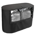 BougeRV Propane Tank Cover, Visible Valve, Fit Dual 20lb Tanks, Waterproof 600D Oxford Replacement Covers for Trailer/Camper, RV Parts Accessories (Black) - size: 20LB