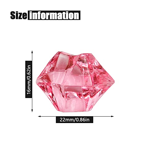 Fake Ice Rocks, 150 PCS Pink Acrylic Ice Rocks Pink Fake Crushed Ice Cubes,Vase Fillers for Valentine's Day - color: Pink-16*22mm-150pcs