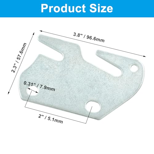 Hordion 4Pcs Wood Bed Rail Hook Plates, Wood Bed Plates with Screws for Bed Frame Bracket Headboard Footboard Replacement