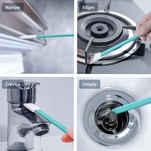 40pcs Crevice Cleaning Brush Tool, Disposable Toilet Brush for Toilet Seat Gaps, Crack and Crevice Cleaner Tools, Blue