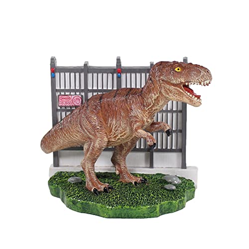Penn-Plax Jurassic Park Officially Licensed 2-Piece Aquarium Ornament Bundle – Includes T-Rex and Park Gate Decorations – Small - style: 2-Piece Bundle