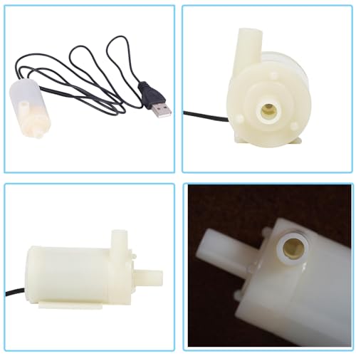 3PCS DC 3-5V USB Micro Submersible Mini Water Pump,Small Aquarium Pump for Fish Tank Aquariums Pond Fountain Hydroponics Garden (White) - color: White
