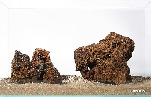 LANDEN Maple Leaves Stone Natural Rocks (18lbs, 3~9 inches,9pcs) for Aquarium, Paludarium, Terrariums, Decorative of Forest Creeks, lakesides, and Streams - size: 14 Maple Leaves Stone(3-9 inches,18lbs)