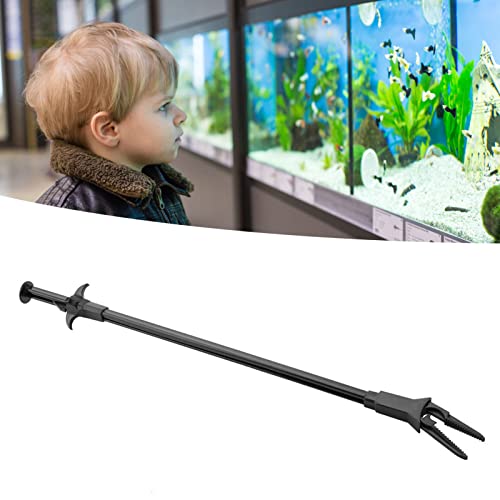 Aquarium Tongs, Fish Tank Plastic Tweezer Water Plants Algae Clamp Scrapers Cleaning Tool Clip Spot Feed and Coral Extra Long Tweezers Multi Purpose Pruning Cleaner Curved Tools