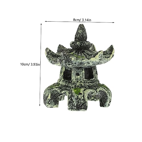 Toddmomy Tower Landscape Decor Resin Ornament for Aquarium Decoration Lifelike Resin Tower Desktop Decor Approx Home Ornament and