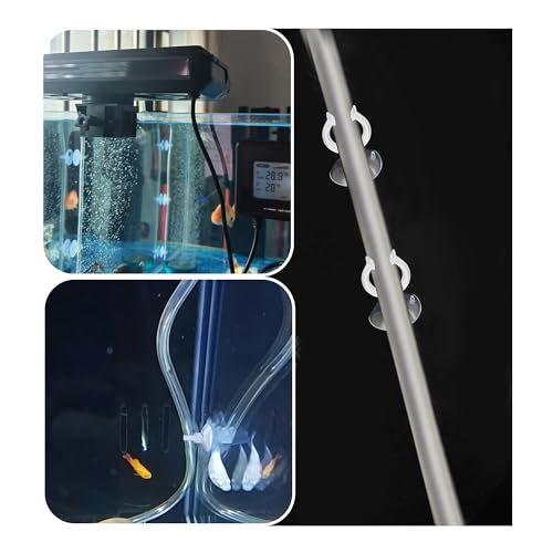 20PCS 20mm Aquarium Suction Cup Clips, Clear Airline Tube Holders for Fish Tank Air Hose, Clamps for Aeration Tubing Setup and Organization - size: 20mm