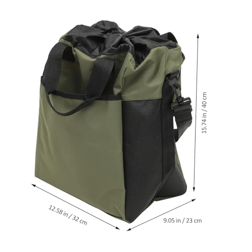 Toddmomy Adjustable Outdoor Fishing Wader Bag Waterproof Boot Storage Container with Ventilated Mesh for Fishing Boots and Waders 15.74X12.59X9.05In
