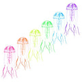 DaToo Aquarium Artificial Glowing Jellyfish Fish Tank Ornament Aquarium Silicone Decoration, 6 Pack, 1 Yr Warranty