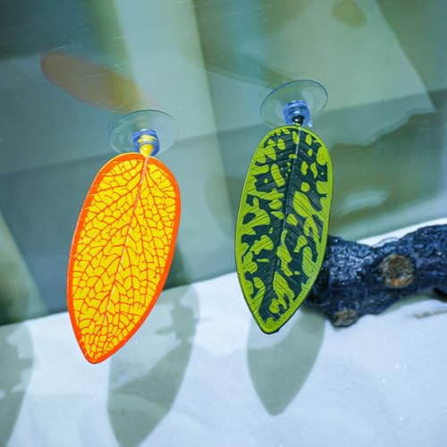 HIERYAN 3 Pack Betta Fish Leaf Aquarium Plant Leaves, Hammock Plant Leaf Pad Fish Spawning Grounds Breeding Resting Bed