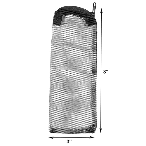 AQUANEAT 10pcs Aquarium Filter Media Bags, Fish Tank Coarse Mesh Bags with Plastic Zipper for Activated Carbon(3" x 8") - size: 3" x 8"