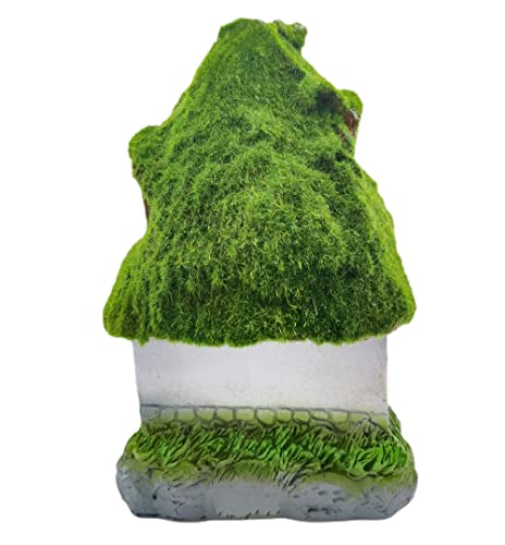 M2cbridge Aquarium Decorations Fish Hideout House Betta Cave Landscape Garden Decoration with Green Lifelike Moss (Garden Shed) - style: Garden Shed