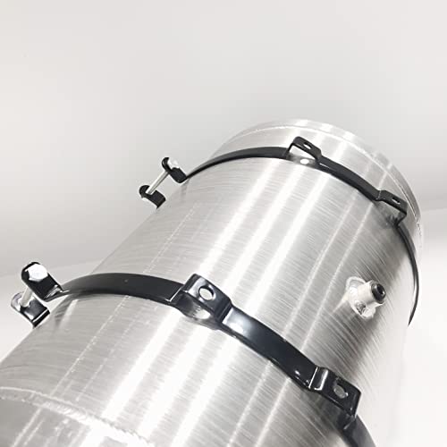 JSD 10 5/8 Gallons 12"x22" Aluminum Spun Round Gas Tank Fuel Cell Tank End Fill 3/8" NPT Outlet --Log splitter, Off-road mini bike,go kart - size: 12" x 22"