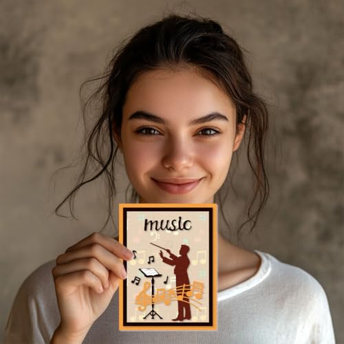 Music Conductor Die Cuts, Carbon Steel Die Cuts Cutting Dies Musical Note Stencils Scrapbooking Embossing Sheet Music Template Dies for Card Making Party Greeting Embossing Invitation Photo - style: Music Conductor
