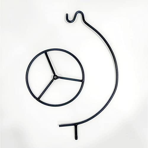 YY YEARCHY Ornament Display Stand Metal Stand Air Plant Stand Flower Pot Holder Iron Stand for Hanging Glass Globe Ball (C Shape) - color: Black, size: 10.43"x4.92"x4.92"