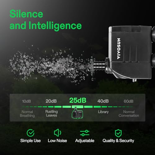 VIVOSUN 660GPH Submersible Water Pump, 2500L/H 35W aquarium pump, Ultra Quiet Fountain Pump with 8.2ft/2.5m High Lift for Fish Tank, Pond, Aquarium, Statuary, Hydroponics - size: 660GPH