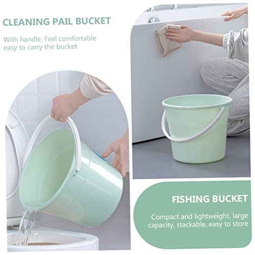 Garneck Elegant Green Cleaning Bucket Lightweight Easy to Carry Pp Material Bucket - color: Green