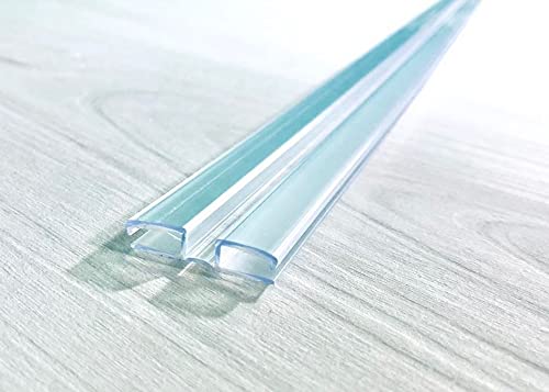 DistinctAndUnique Clear PVC Hinge Piano Style for 3/16" (4.5mm) Material, 18 Inch, 1 Piece No Screw or Glue Plastic Aquarium Lid Hinges for Plexiglass Panels, Golf Cart Windshield Hinge Acrylic Panels - size: 18 Inch