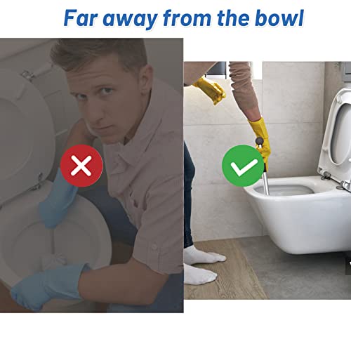 YINGMORE Pumice Stone Toilet Bowl Cleaner Toilet Deep Cleaning,Bathroom Cleaner Brush with Long Handle for Remove Hard Water Stains with Toilet Handle+ Pumice Stones - style: 1 Toilet Handle+7 Pumice