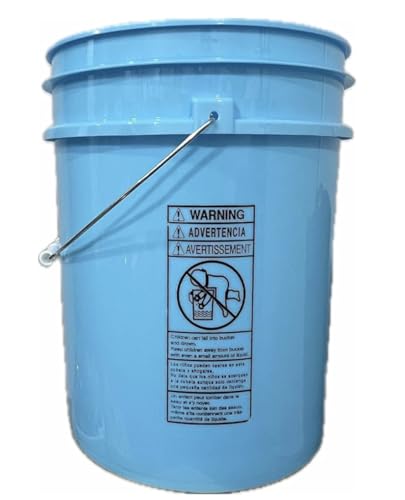 House Naturals 5 Gallon Food Grade Buckets, 3 Color Buckets with Screw on lids - color: Black/Green/Aqua- Black Lids
