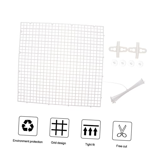 1set Aquarium Isolation Panel Fish Tank Divider Grid Clips and Cable Ties for Fish Separation and Breeding
