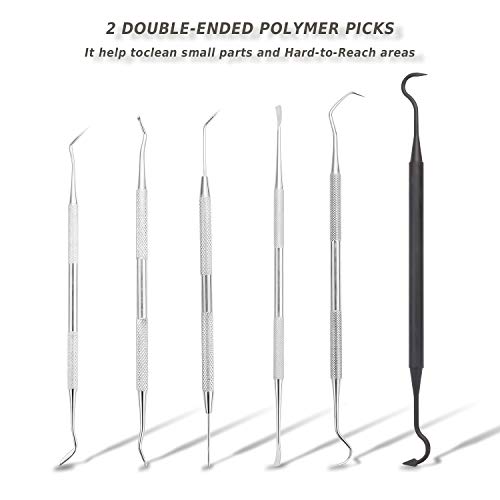 Gun Cleaning Brushes Picks Kit Set Brass Copper Steel Nylon Stainless Steel Ploymer Pick Set Bristle Brushes