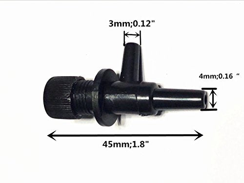 Aquarium 2 Way Air Line Tubing Flow Control Valve XMHF for Fish Tank 5-Pcs