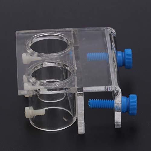 Transparent Acrylic Water Tube Fixture, Soft Pipe Holder for Fish Tank Aquarium, Durable Tube Organizer with Screws for Tubes Under 2.5cm, Keeps Aquarium Tidy and Secure (Double Hole) - size: Double Hole