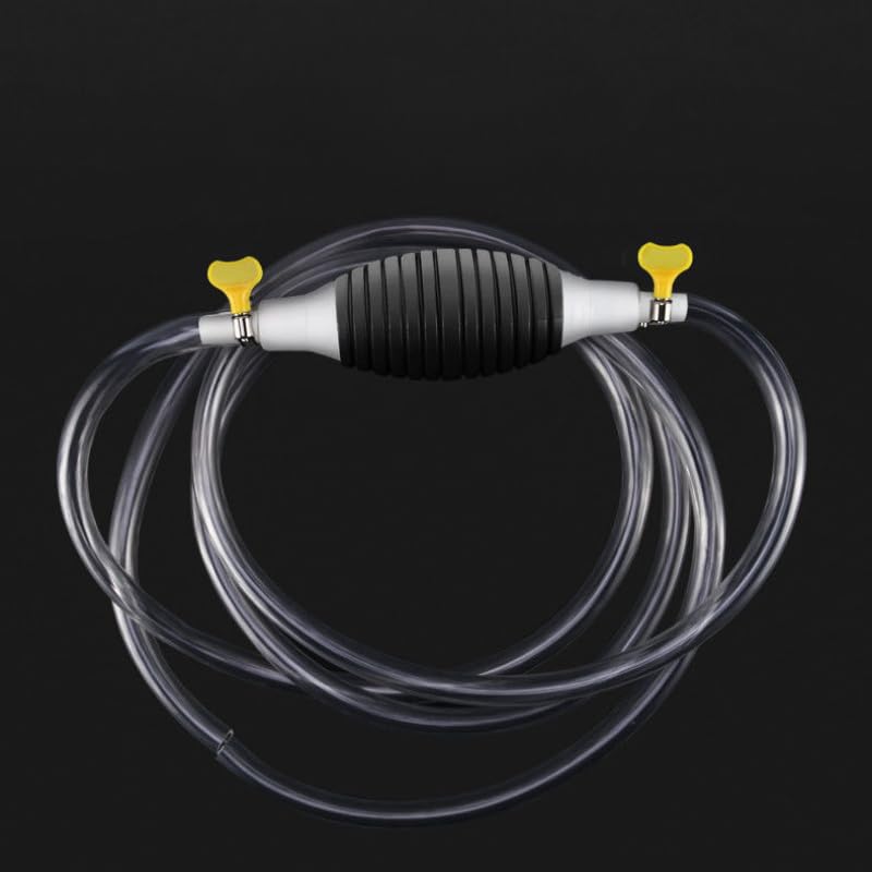 Portable Straw Pump 1pc - 39.37 Inch Flexible PVC Hose with Safety Pad & 2 Clamps, Ideal for Transferring Gas, Oil, Water & Fuel, Manual Siphon Pump for Automotive & Household Use