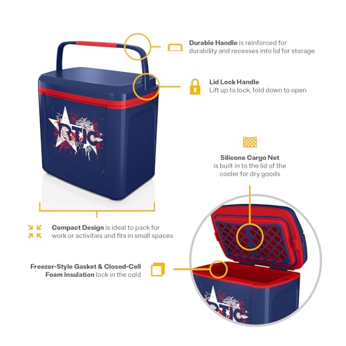 RTIC 8 QT Road Trip Personal Cooler, Small, Compact, Insulated, Portable Ice Chest Box for Food, Drink, Beverage, Beach, Camping, Picnic, Fishing, Boat, 12-Can Capacity - color: Fireworks