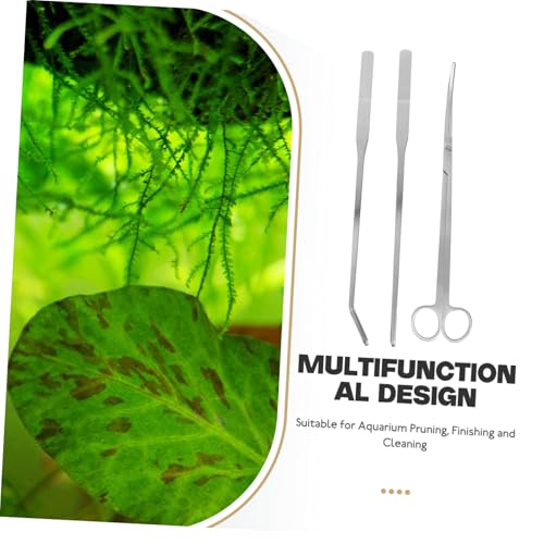 Toddmomy 1set Aquarium Plant Tools Set Scissors Tweezers and Spatula for Fish Tank Aquascaping