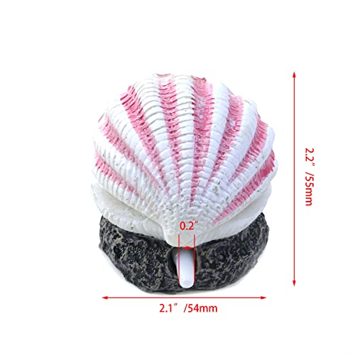 Aquarium Volcano with Air Stone Bubbler Volcano Ornament Fish Tank Bubble Maker Aquarium Air Bubbling Airstones - color: Shell & Pearl