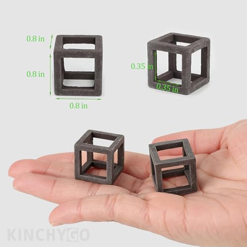 5 Pack Ceramic Aquarium Cave, Cube Shrimp Hideaway Breeding Shelter Fish Tank Decor Ornament