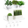 2 Pack 12 Inch Acrylic Window Boxes Plant Shelves, 6 Inch Extra-Wide Windowsill Extender – Features Suction Cups and Support Brackets for Succulents, Herbs, Seed Starting | Indoor/Outdoor Use - size: 12IN-2PC