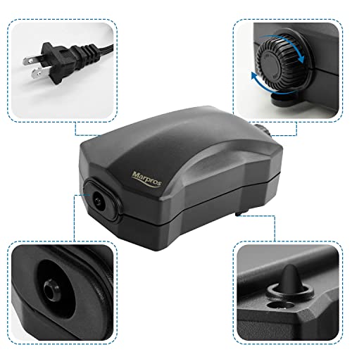 Aquarium Air Pump Single Outlet/Dual Outlet Adjustable Aerator with Accessories for 10-100 Gallon Fish Tank - style: M-100 2W (10-30gal)